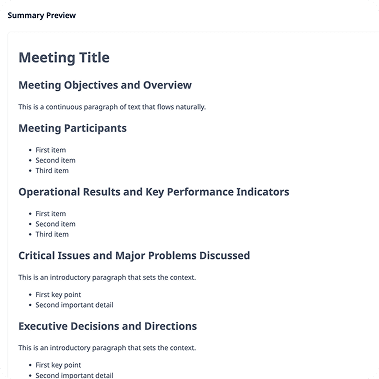 สรุปการประชุมผู้บริหาร