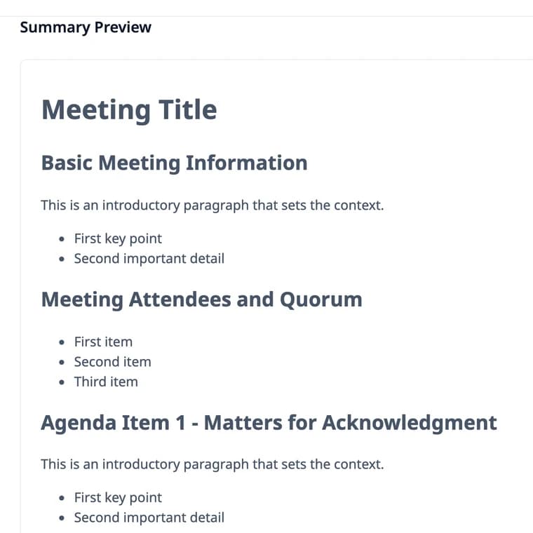 Government Agency Meeting