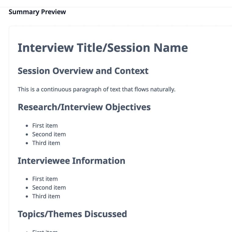 Research Interview