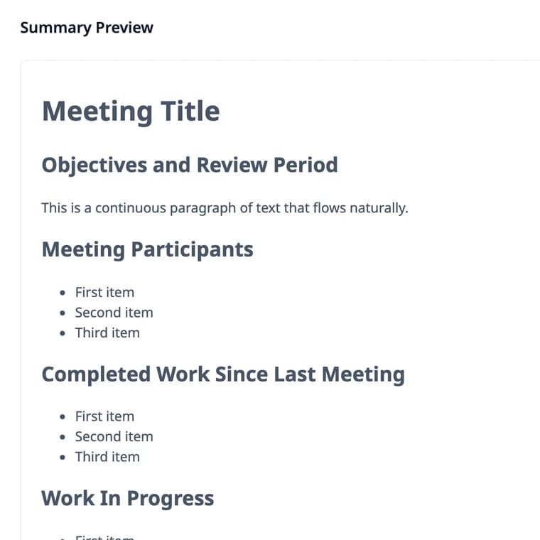 Team Status Meeting