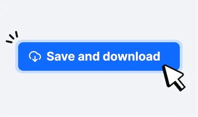 Save and download the transcript in your preferred format.